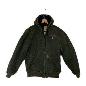 Carhartt J14 Mens Work  Jacket Green Blanket Lined  Sz 2x Chino Rentals vintage